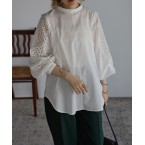 ショルダータックレースブラウス...