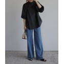 ショルダータックレースブラウス