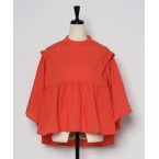 ショルダータック裾フリルブラウス...