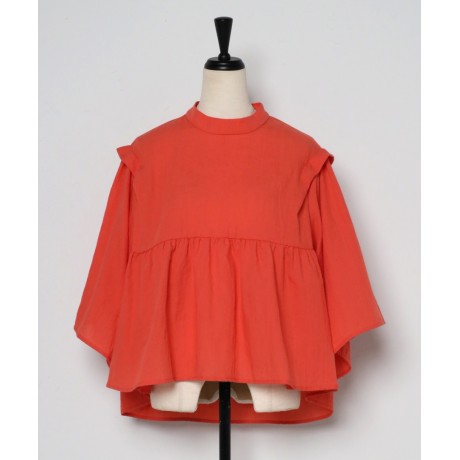 ショルダータック裾フリルブラウス...