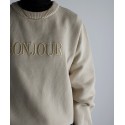 BONJOURクルーネックニット
