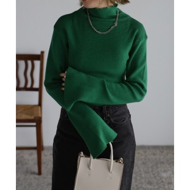 【予約】袖スリットハイネックニット...