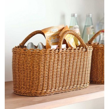 ユティル オーバルハンドルバスケット L...