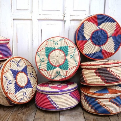 【新作】パキスタン　ロティ蓋つきバスケッ...