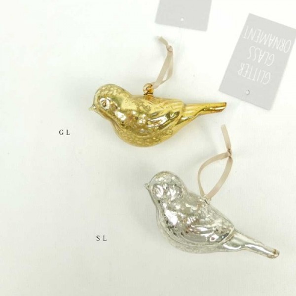 【秋冬限定】グリッターGLASS　バード　オーナメント　★※