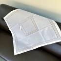 ご奉仕価格・刺繍いり　テーブルクロス・小花とリボン・スワトウ刺繍・キッチンファブリック