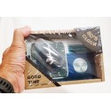 ガラス製の置き時計【80’sクロック　アンティークラジオ】