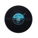 ガラス製のレコード壁掛け時計【80’sクロック　LPレコード】