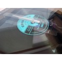 ガラス製のレコード壁掛け時計【80’sクロック　LPレコード】