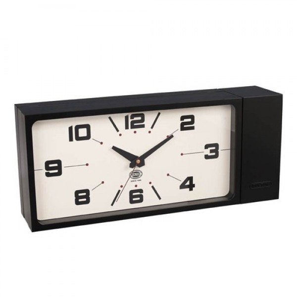 【DULTON ダルトン】DOUBLE FACE CLOCK RECTANGLE BLACK 両面掛け時計