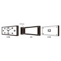 【DULTON ダルトン】DOUBLE FACE CLOCK RECTANGLE BLACK 両面掛け時計