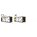 【DULTON ダルトン】DOUBLE FACE CLOCK RECTANGLE BLACK 両面掛け時計