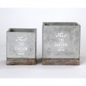 【プランター/鉢】FEEL THE GARDEN ｾﾒﾝﾄﾌﾟﾗﾝﾀｰ ｽｸｴｱ Sｻｲｽﾞ